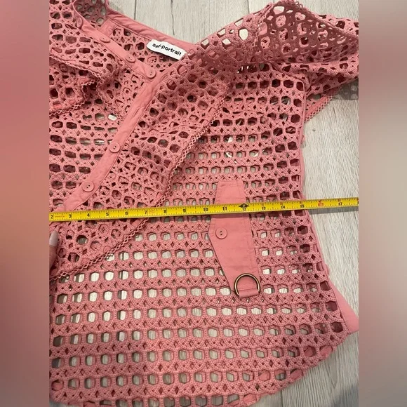 Self-Portrait Ruffled Heavy Lace Top - Picture 13 of 14